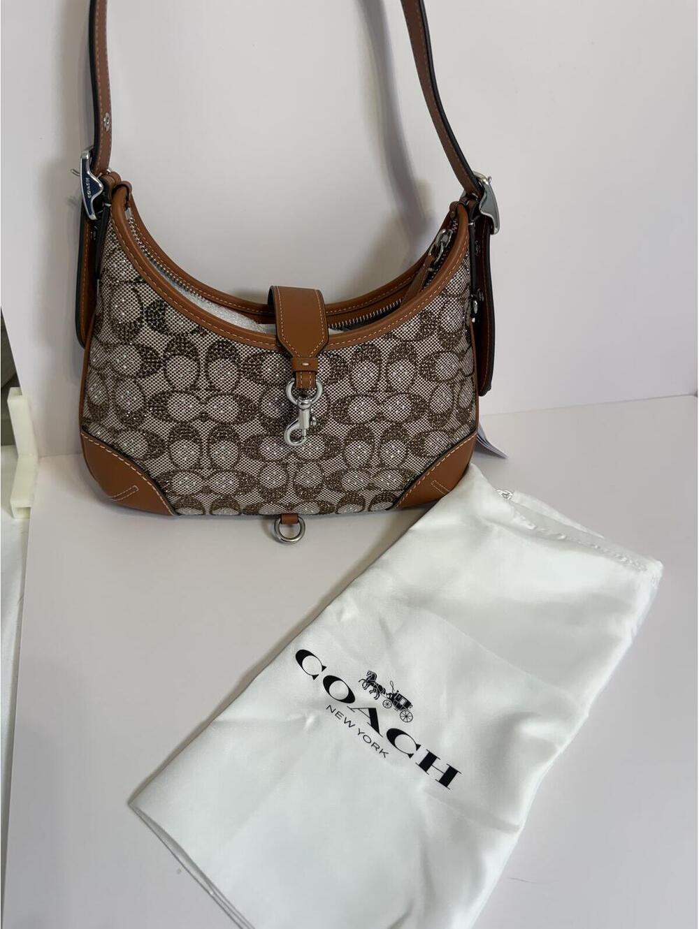 COACH The COACH Originals Crystal Signature Jacquard Hamptons Hobo - Picture 9 of 10